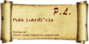 Pukk Lukrécia névjegykártya